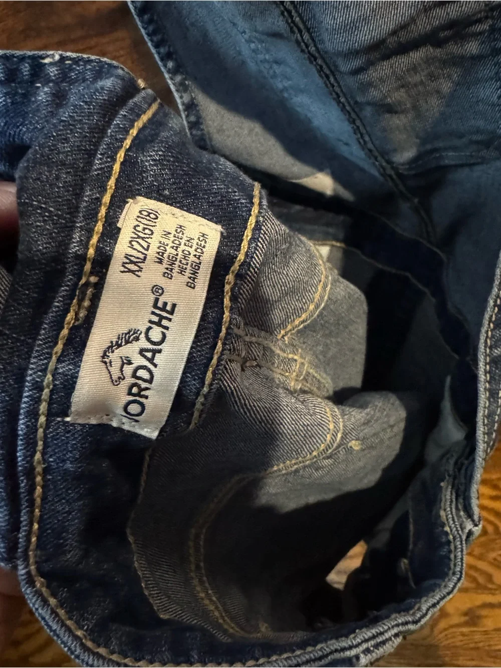 Jordache Dark Blue Denim Overalls with Contrast Stitching